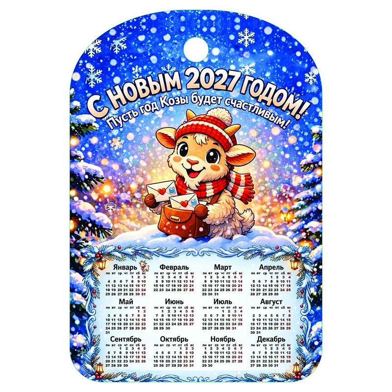 Доска разд с рисунком Новый год 27*18см фанера 10дизайнов (60шт) - 851-208